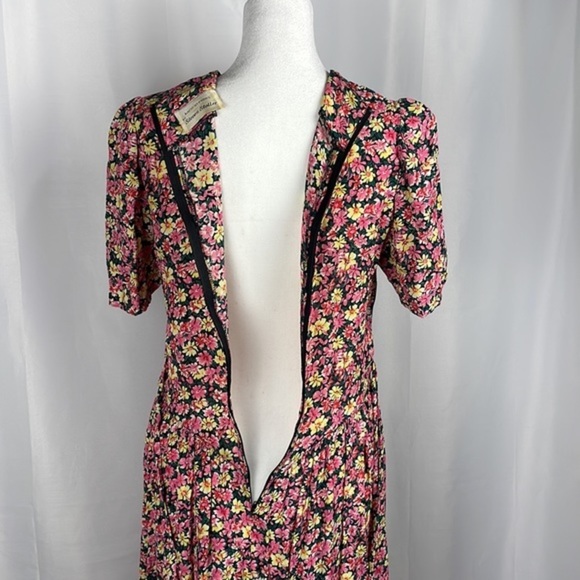 Vintage ILGWU Floral Karin Stevens by Steven Stoller Midi Dress Cottage Core sz8 - Picture 10 of 14